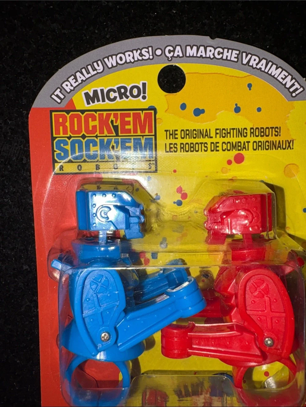 Mattel Rock 'Em Sock 'Em Micro Ring Robots Blue & Red